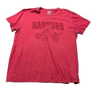 Toronto Raptors Spell Out Logo T Shirt Mens Size XXL 2X Red on Red Basketball